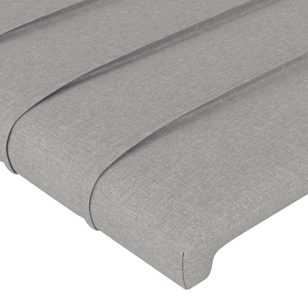 Giroletto a Molle con Materasso Grigio Chiaro 90x200 cm Tessuto