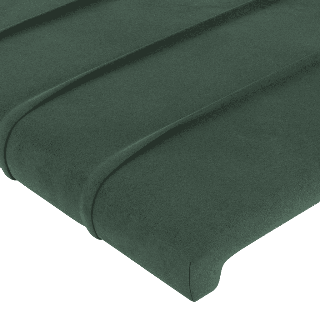 Giroletto a Molle con Materasso Verde Scuro 200x200 cm Velluto