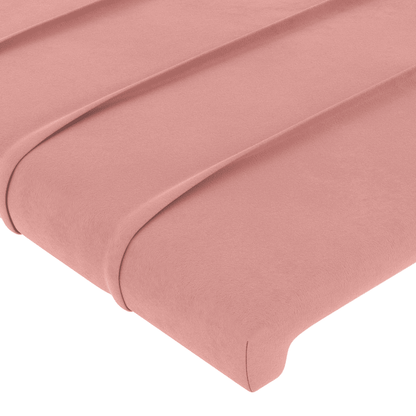 Giroletto a Molle con Materasso Rosa 200x200 cm in Velluto | homemem39
