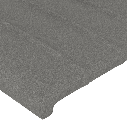 Giroletto a Molle con Materasso Grigio Scuro 80x200 cm Tessuto