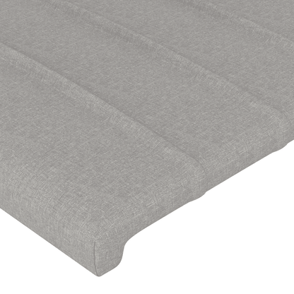 Giroletto a Molle con Materasso Grigio Chiaro160x200 cm Tessuto
