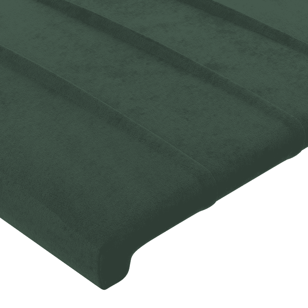 Giroletto a Molle con Materasso Verde Scuro 200x200 cm Velluto