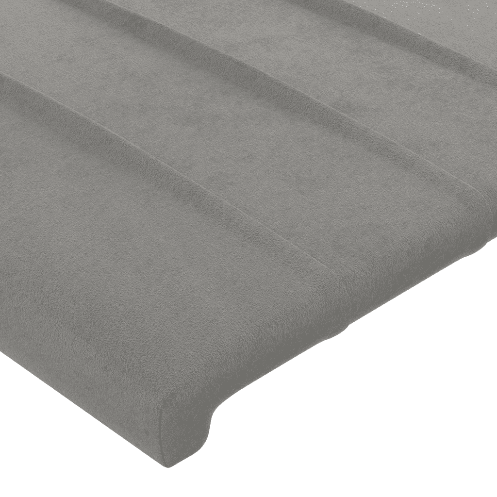 Giroletto a Molle con Materasso Grigio Chiaro 200x200cm Velluto | homemem39