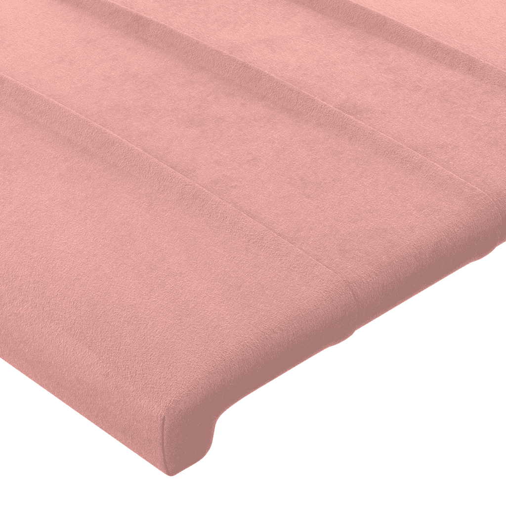 Giroletto a Molle con Materasso Rosa 180x200 cm in Velluto