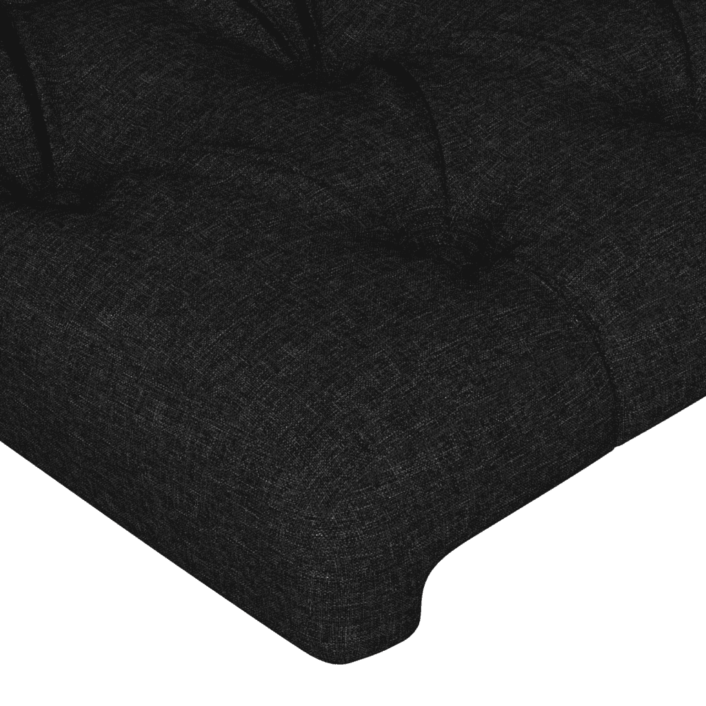 Giroletto a Molle con Materasso Nero 160x200 cm in Tessuto