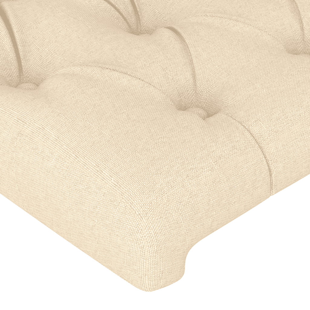 Giroletto a Molle con Materasso Crema 180x200 cm in Tessuto
