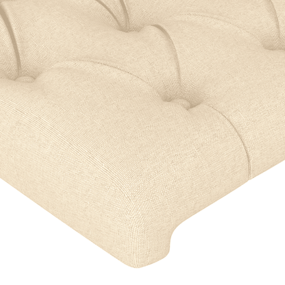 Giroletto a Molle con Materasso Crema 100x200 cm in Tessuto