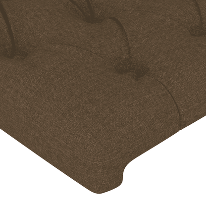 Giroletto a Molle con Materasso Marrone Scuro 200x200cm Tessuto | homemem39
