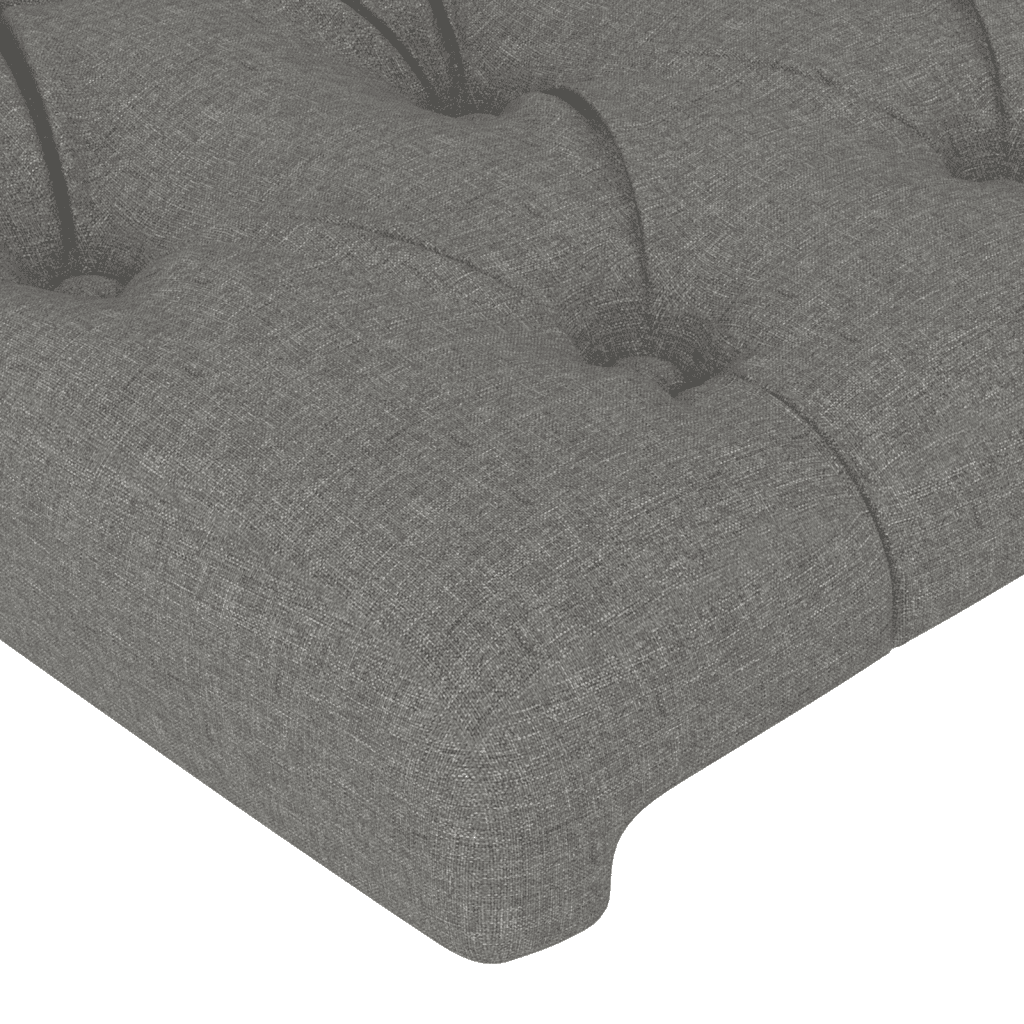 Giroletto a Molle con Materasso Grigio Scuro 160x200 cm Tessuto