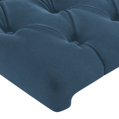 Giroletto a Molle con Materasso Blu Scuro 160x200 cm in Velluto | homemem39