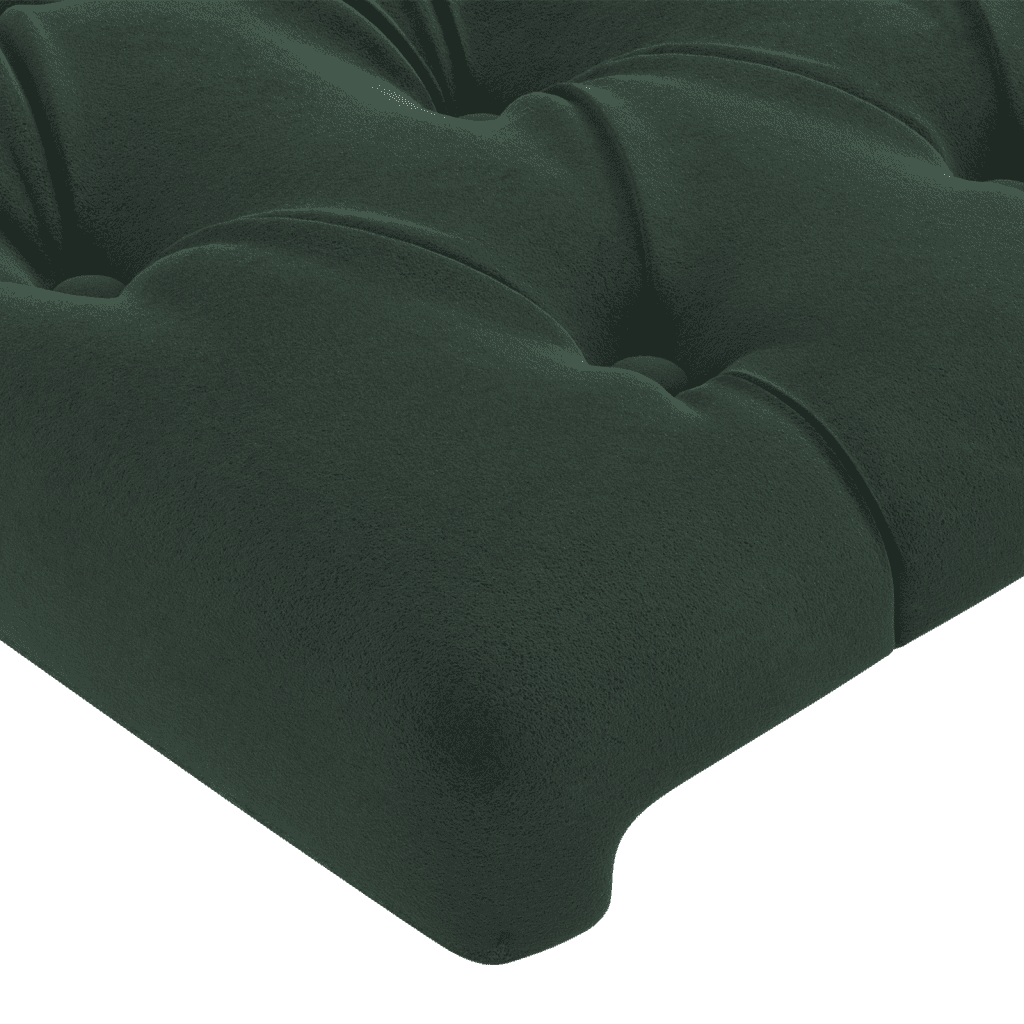 Giroletto a Molle con Materasso Verde Scuro 90x190 cm Velluto