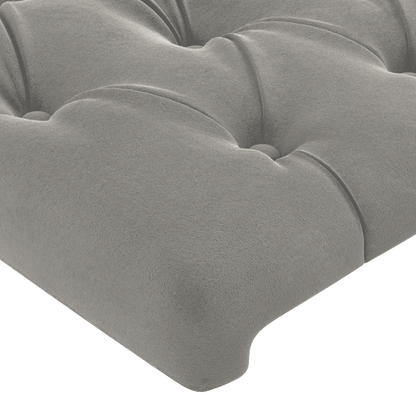 Giroletto a Molle con Materasso Grigio Chiaro 100x200cm Velluto | homemem39