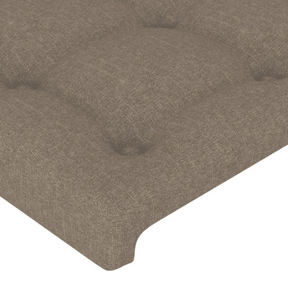 Giroletto a Molle con Materasso Tortora 140x190 cm in Tessuto