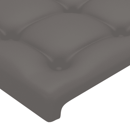 Giroletto a Molle con Materasso Grigio 140x200 cm in Similpelle