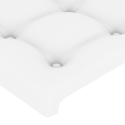 Giroletto a Molle con Materasso Bianco 140x200 cm in Similpelle
