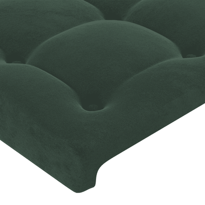 Giroletto a Molle con Materasso Verde Scuro 90x190 cm Velluto