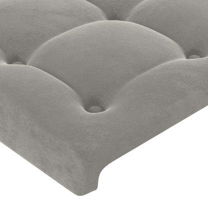 Giroletto a Molle con Materasso Grigio Chiaro 200x200cm Velluto