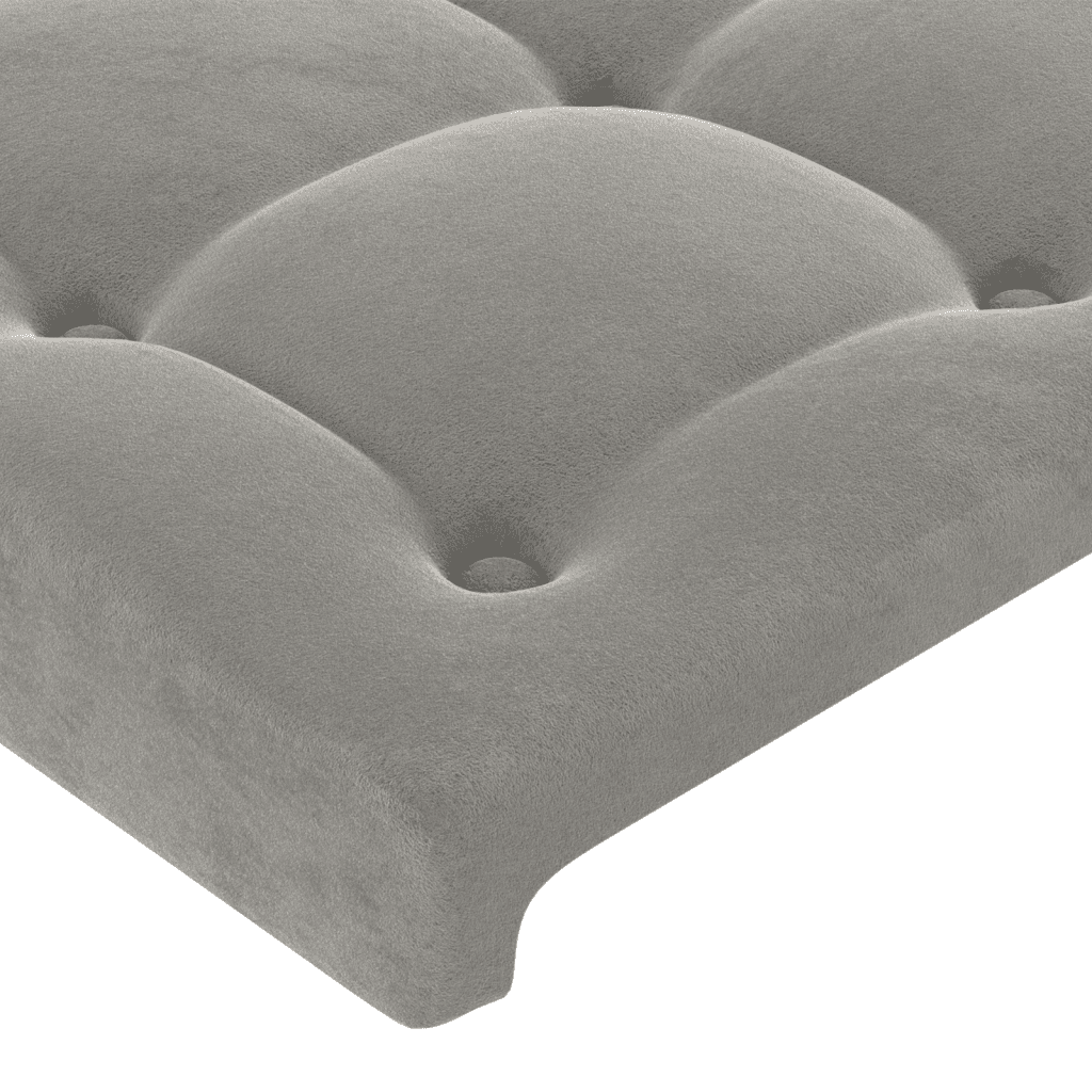 Giroletto a Molle con Materasso Grigio Chiaro 120x200cm Velluto