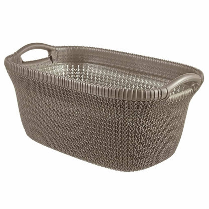 Curver Cesto Portabiancheria Knit 40 L Marrone Metallizzato - homemem39