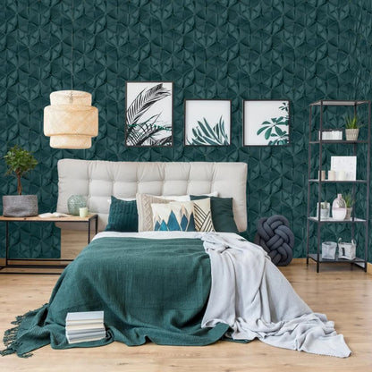 DUTCH WALLCOVERINGS Carta da Parati Onyx Verde - homemem39