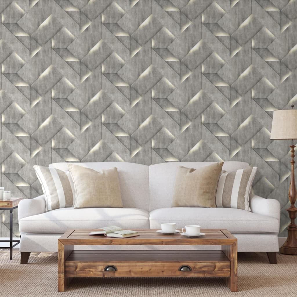 DUTCH WALLCOVERINGS Carta da Parati Onyx Grigio Scuro - homemem39