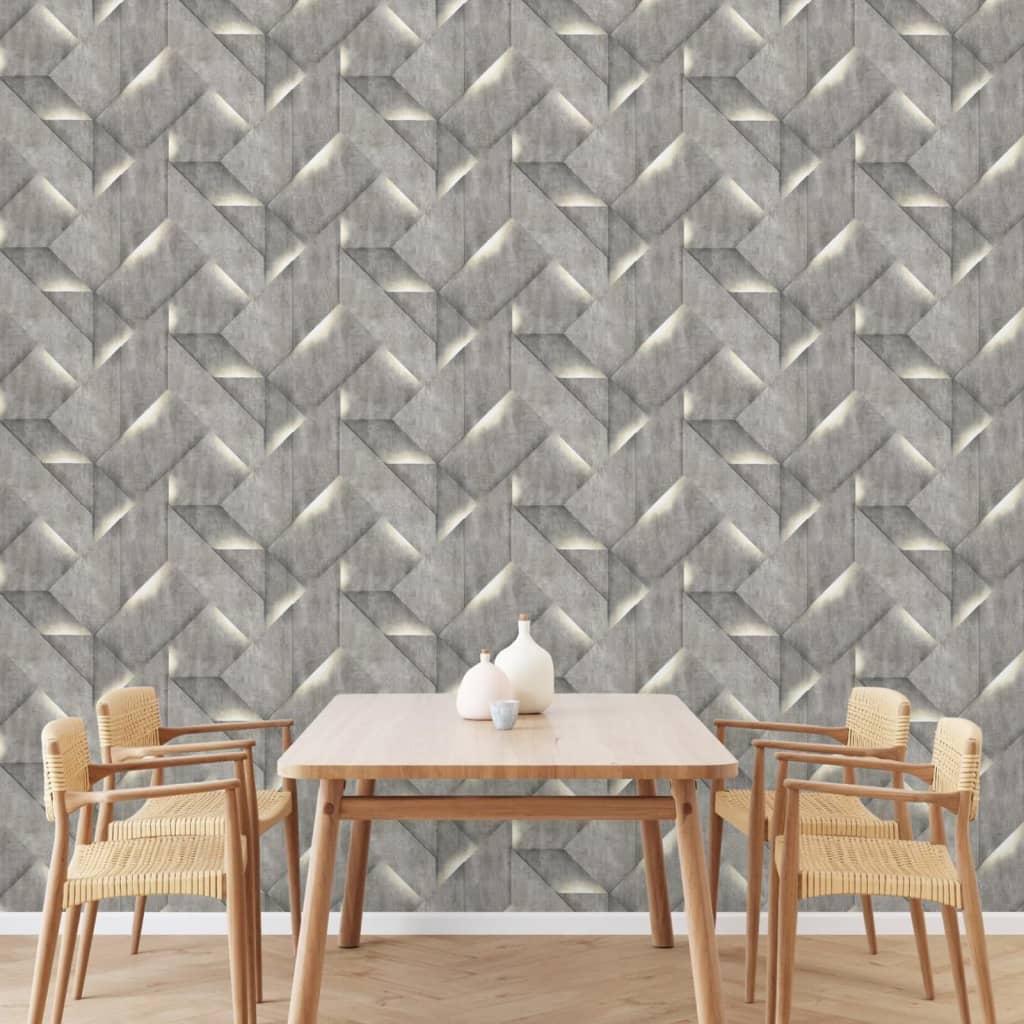 DUTCH WALLCOVERINGS Carta da Parati Onyx Grigio Scuro - homemem39