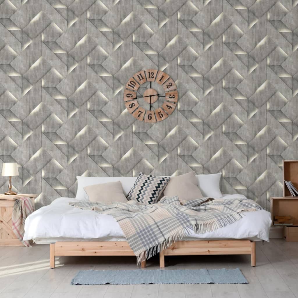 DUTCH WALLCOVERINGS Carta da Parati Onyx Grigio Scuro - homemem39