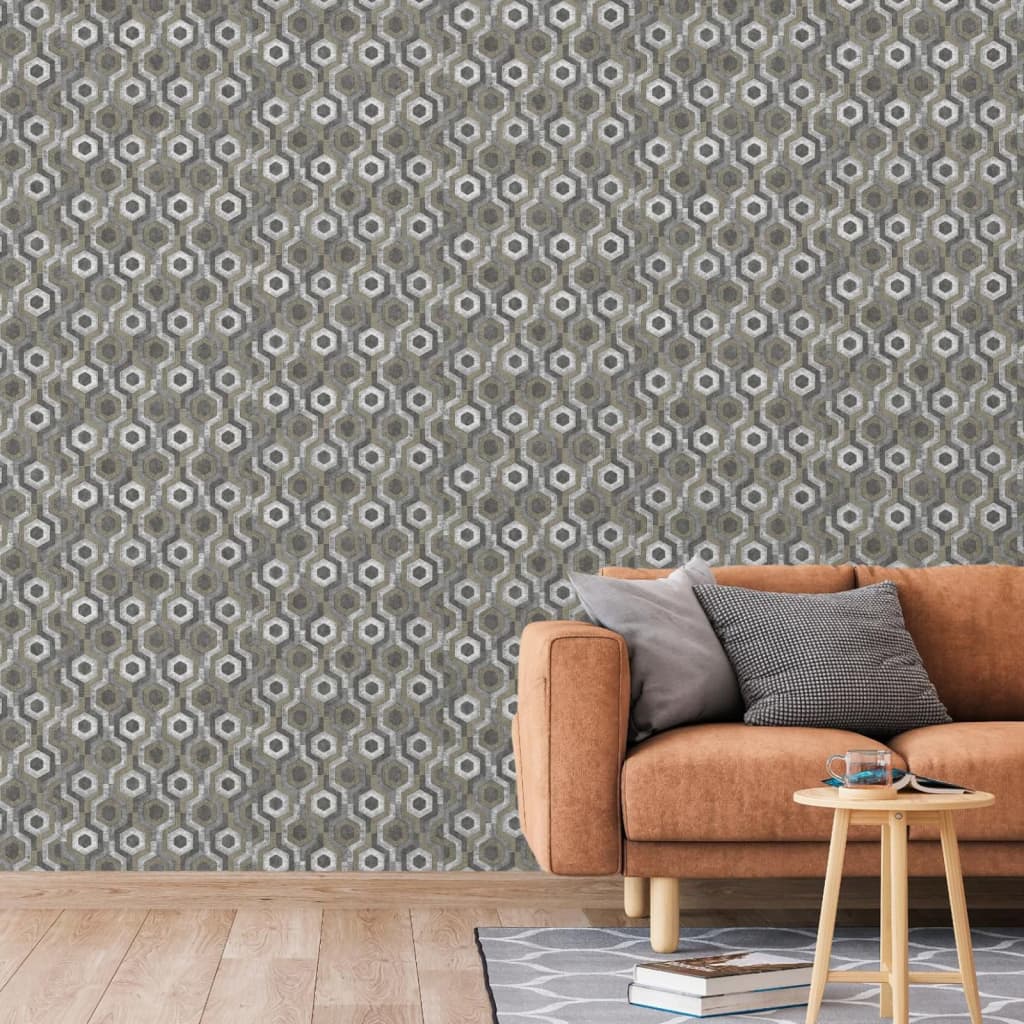 DUTCH WALLCOVERINGS Carta da Parati Galactic Argento e Marrone - homemem39