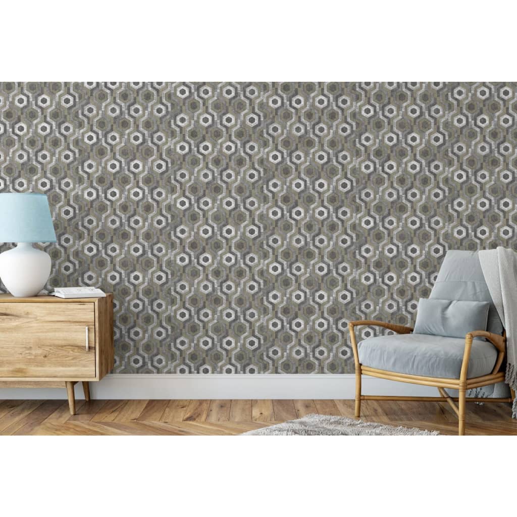 DUTCH WALLCOVERINGS Carta da Parati Galactic Argento e Marrone - homemem39