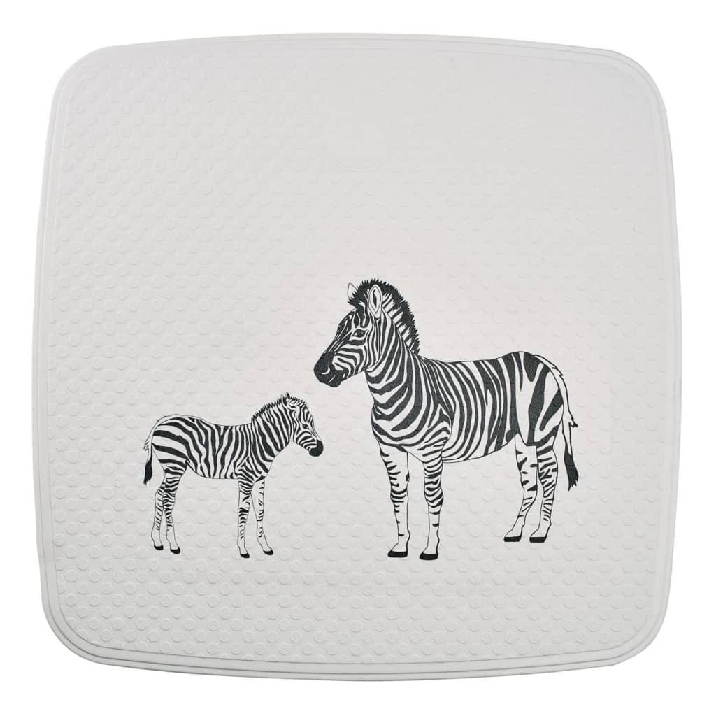 RIDDER Tappeto per Doccia Zebra 54x54 cm Bianco e Nero - homemem39