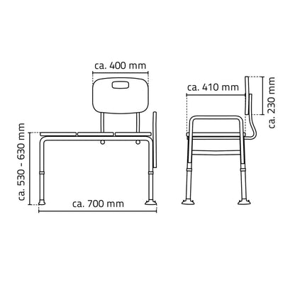 RIDDER Panca di Trasferimento per Vasca Bianca 150 kg A0120101 - homemem39