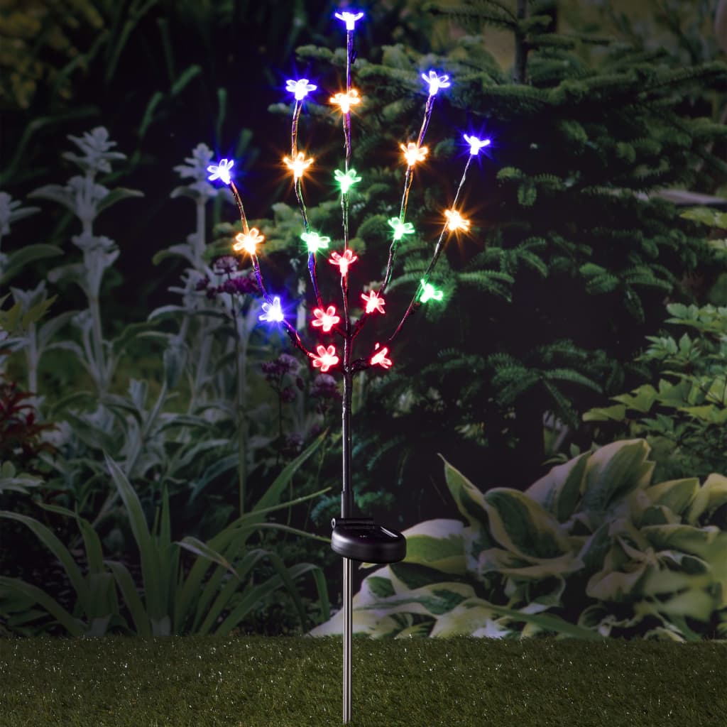 HI Lampada Solare Arbore in Fiore LED con Picchetto Terra 20 Lampadine - homemem39