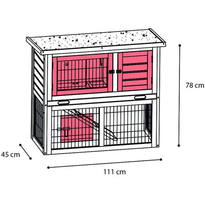 FLAMINGO Conigliera Loft Urban 111x45x78 cm - homemem39