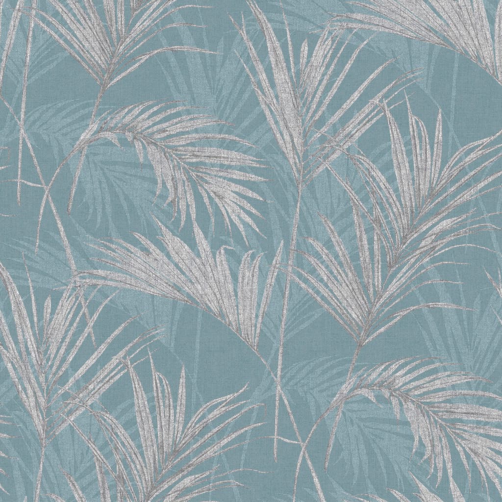 DUTCH WALLCOVERINGS Carta da Parati Palm Springs Blu e Grigio - homemem39