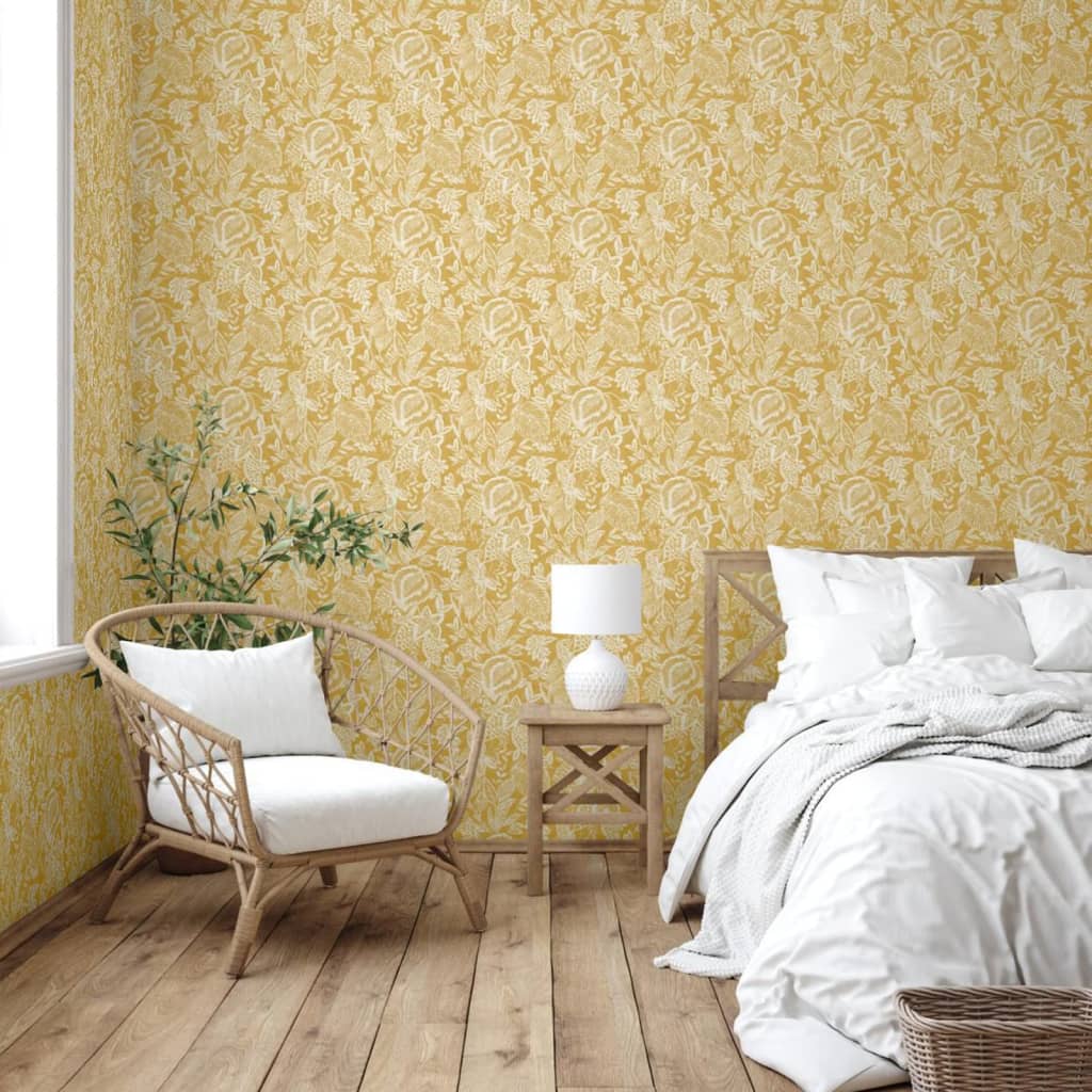 DUTCH WALLCOVERINGS Carta da Parati Mae Ocra e Beige - homemem39