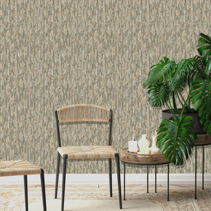 DUTCH WALLCOVERINGS Carta da Parati Phoenix Verde e Beige - homemem39