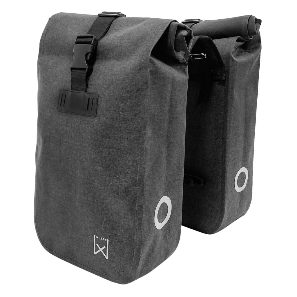 Willex Borse da Bicicletta Impermeabili 34 L Grigio - homemem39