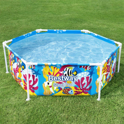 Bestway Piscina per Bambini Fuori Terra Pro Anti UV Acciaio 183x51cm - homemem39