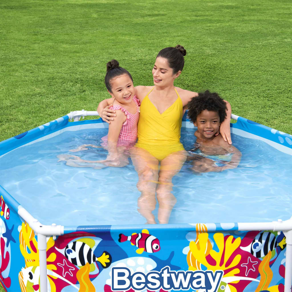 Bestway Piscina per Bambini Fuori Terra Pro Anti UV Acciaio 183x51cm - homemem39