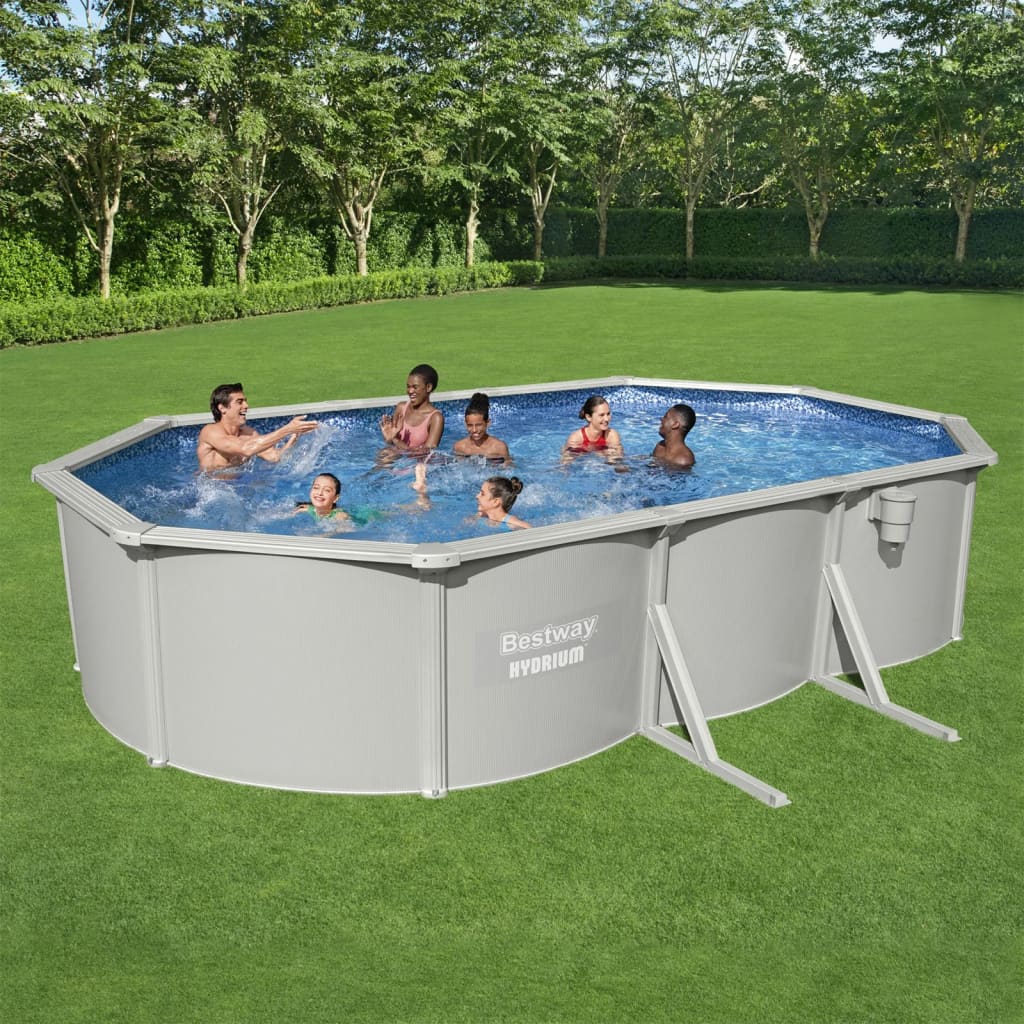 Bestway Piscina Fuoriterra Ovale Hydrium 610x360x120 cm - homemem39