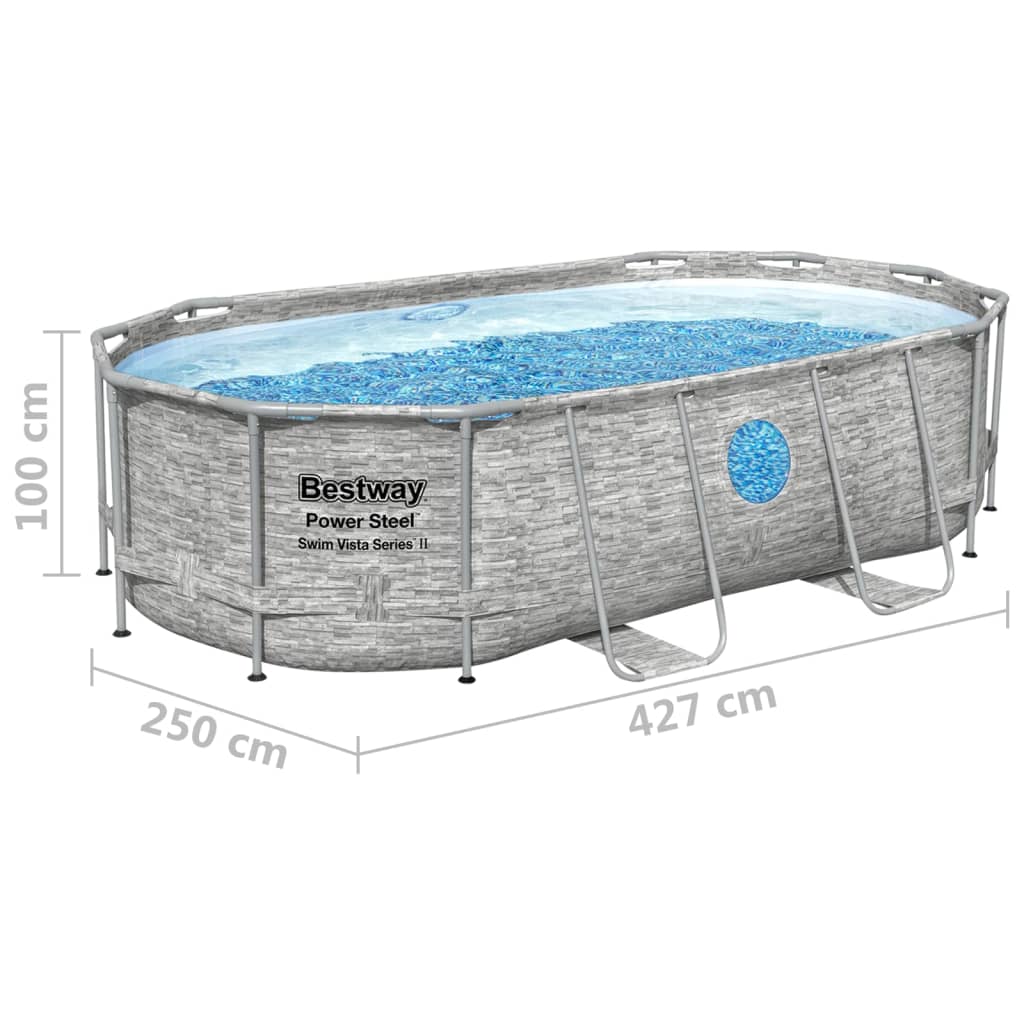 Bestway Set Piscina Power Steel 427x250x100 cm - homemem39