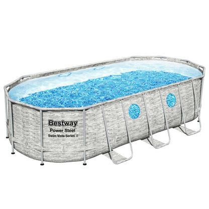 Bestway Set Piscina Power Steel Swim Serie Vista 549x274x122 cm - homemem39