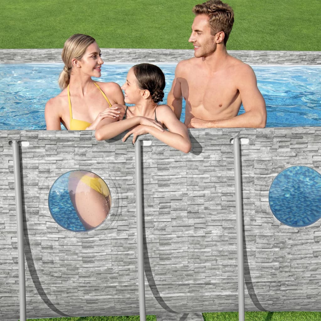 Bestway Set Piscina Power Steel Swim Serie Vista 549x274x122 cm - homemem39