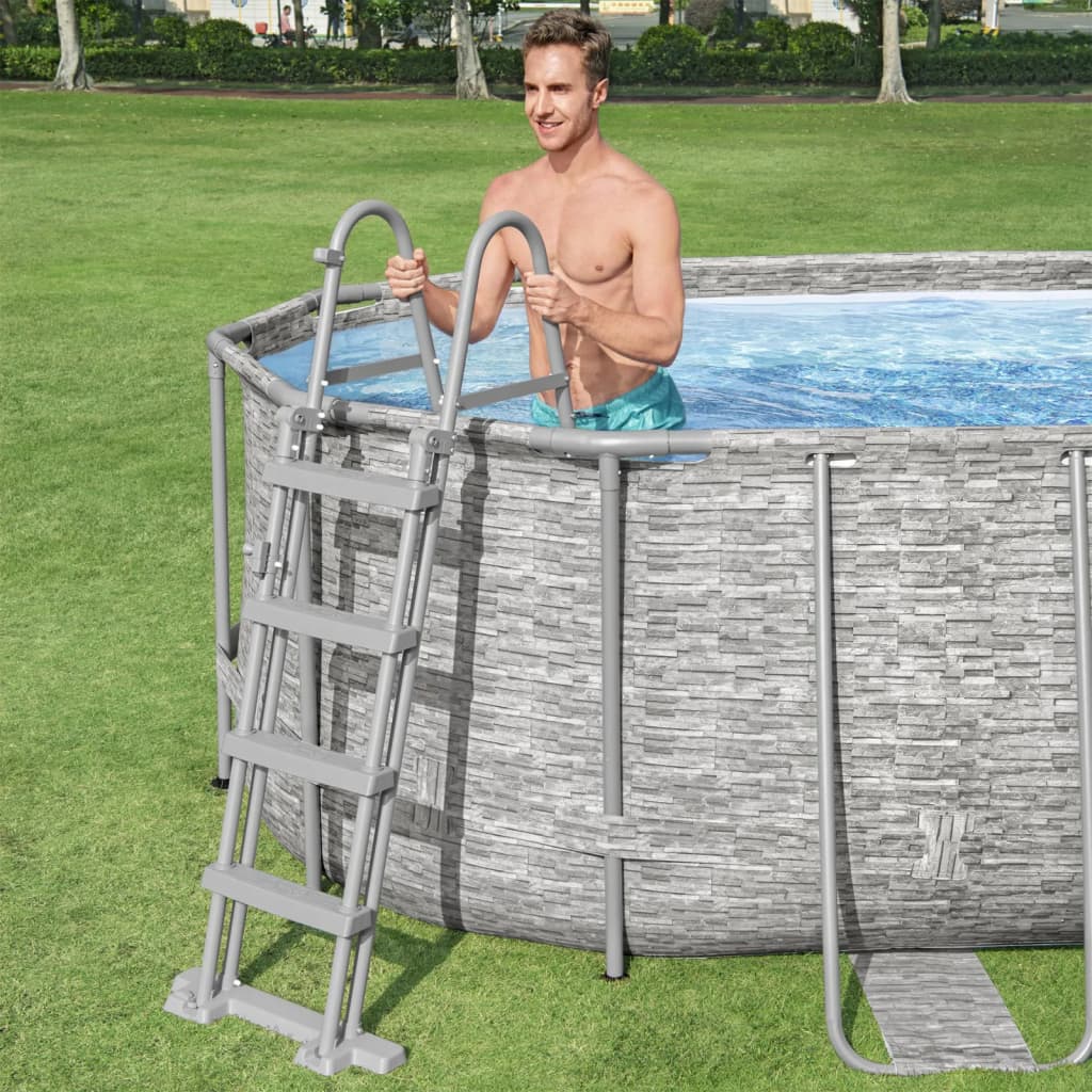 Bestway Set Piscina Power Steel Swim Serie Vista 549x274x122 cm - homemem39