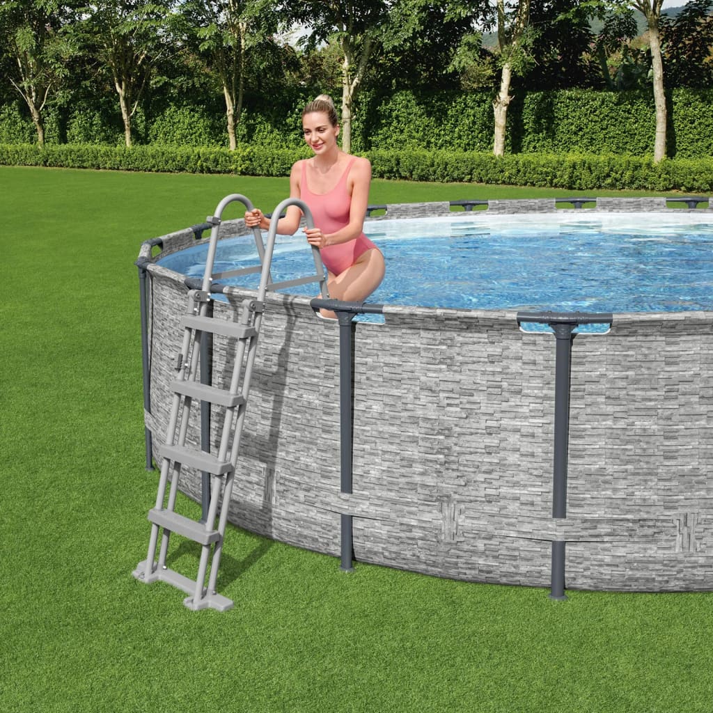 Bestway Scaletta per Piscina Flowclear a 4 Gradini 122 cm - homemem39