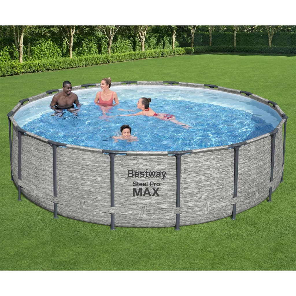 Bestway Piscina Power Steel Rotonda 488x122 cm - homemem39