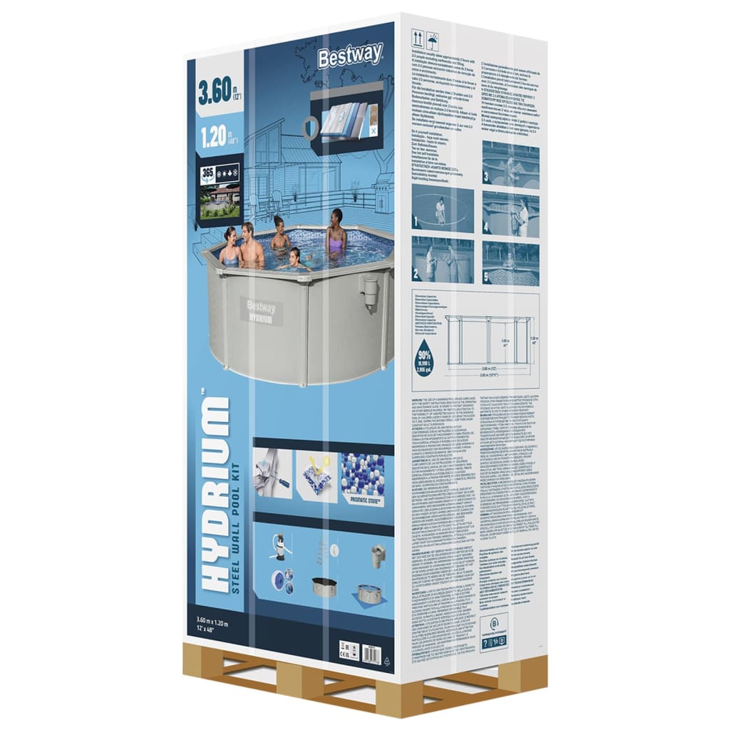 Bestway Piscina Fuoriterra Rotonda Hydrium 360x120 cm - homemem39