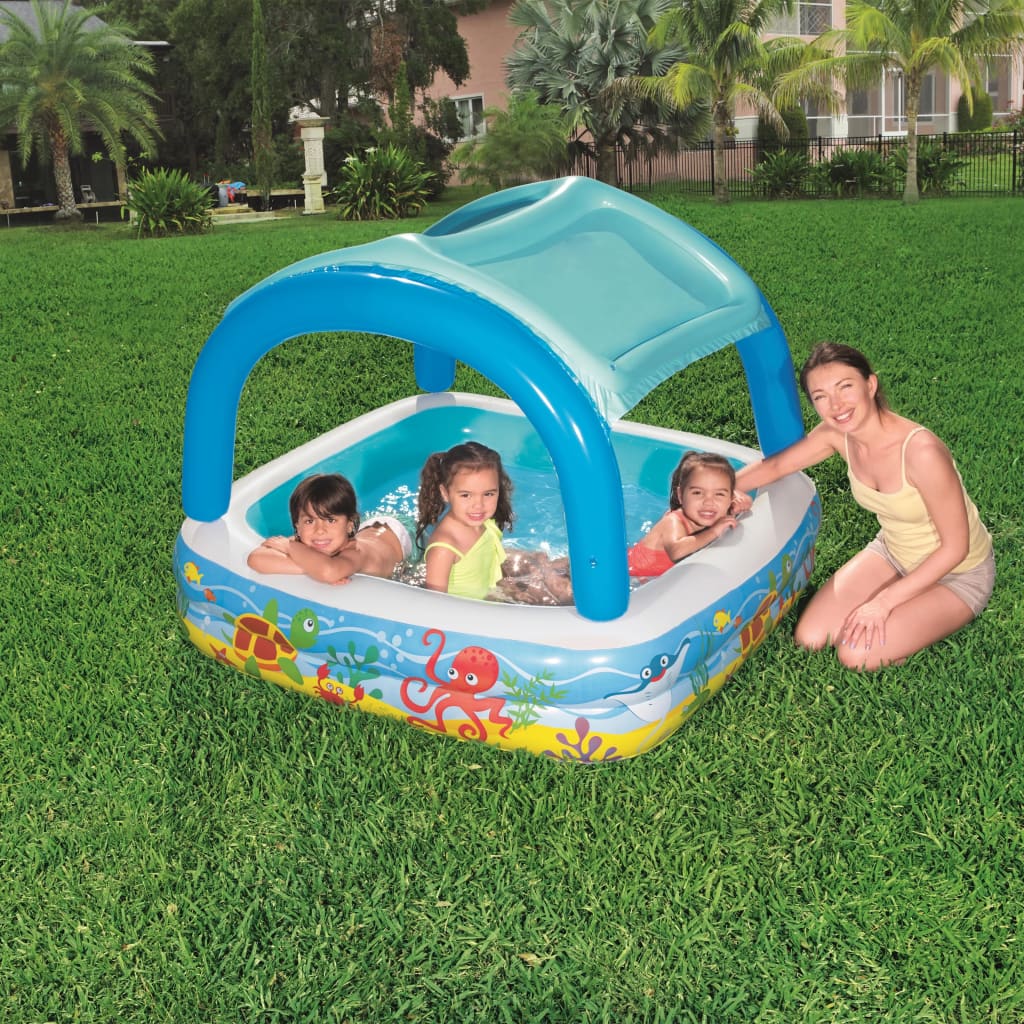 Bestway Piscina per Bambini con Tettoia 140x140x114 cm 52192 - homemem39