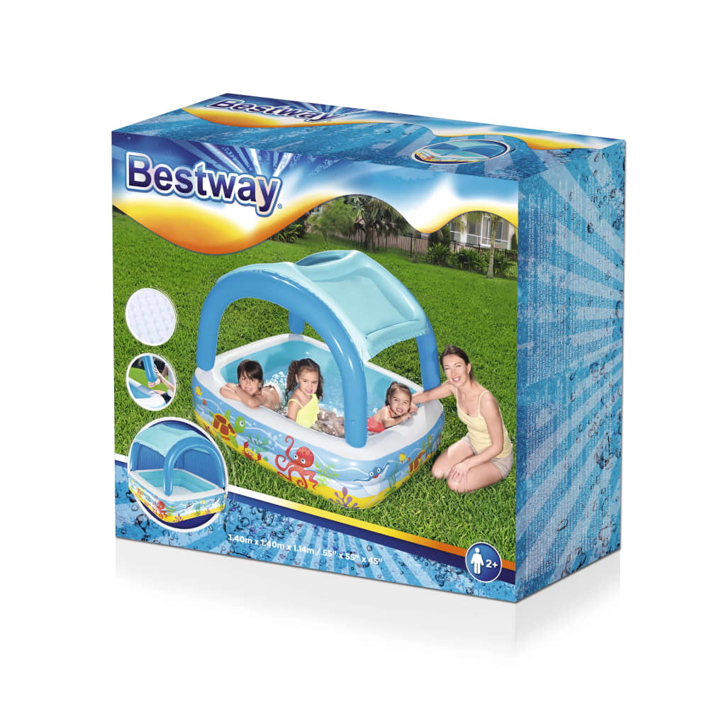 Bestway Piscina per Bambini con Tettoia 140x140x114 cm 52192 - homemem39