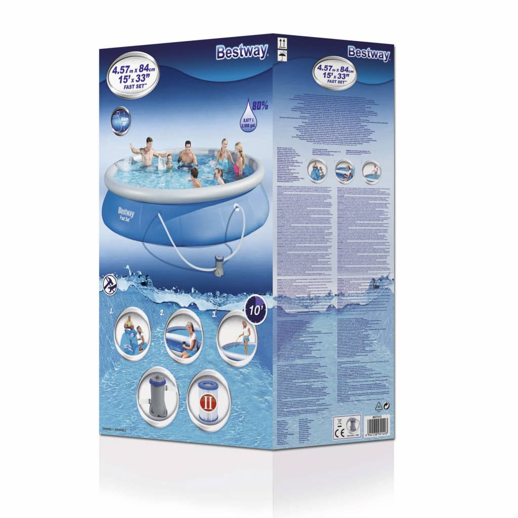 Bestway Set Piscina Fast Set 457x84 cm 57313 - homemem39